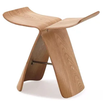 סיטונאי פרפר קומה דוושת נמוך מבטא סלון כסאות להגדיר פנאי כסאות עץ כסאות סלון