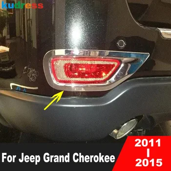עבור ג 'יפ גרנד צ' ירוקי 2011-2013 2014 2015 Chrome הרכב פגוש אחורי אור ערפל מנורה לכסות לקצץ Foglight לוח אביזרים לחיתוך
