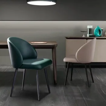 עכשווי האוכל הכיסא להגדיר פשוטה מודרנית דירה קטנה, קפה, רהיטים מזדמנים מרופדים גבוהה אחורי כיסא באיכות גבוהה