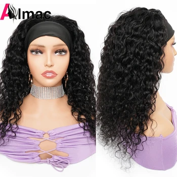 צבע טבעי מים גל Glueless לשיער הפאה 10-28Inch ברזילאי רמי האנושי שיער מלא מכונה גרמה פאות עבור אישה 150% צפיפות