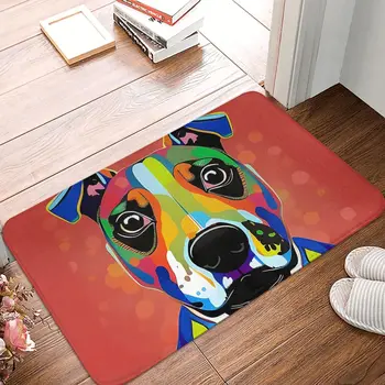 צבעוני מופשט הכלב החלקה שטיח מחצלת השינה, מטבח, שטיח ברוכים הבאים רצפת השטיח