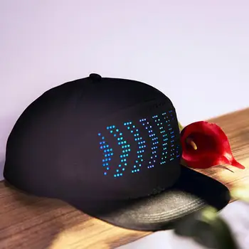 שימושי אנרגיה-חיסכון המפלגה קישוט כובע תוססת אורות בקרת יישום Bluetooths חיבור זוהר LED כובע LED אור
