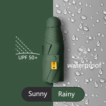 שמש מטרייה אנטי UV מיני כמוסה מטריה מטריה קטנה בכיס הגנה מפני השמש וגם אולטרה סגול הגנה השמשייה Paraguas