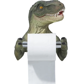 שרף דינוזאור מחזיק נייר טואלט מתלה אגרוף-הביתה חינם חדר מקלחת מדף המטבח על הקיר מתלה רקמה גליל נייר המתלה.